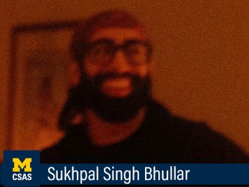 Sukhpal Singh Bhullar, Master of Arts in International and Regional Studies, South Asia Specialization 